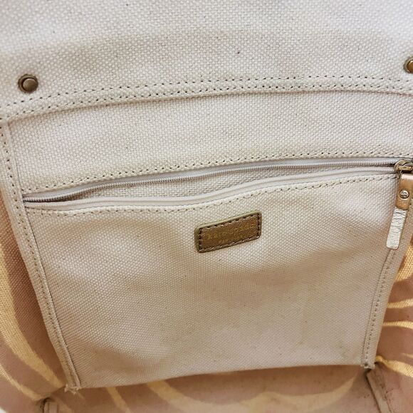 Rare Kate Spade Queen Bee Bon Shopper Yellow & White Tote Bag w/ Leather Handles - Picture 5 of 5